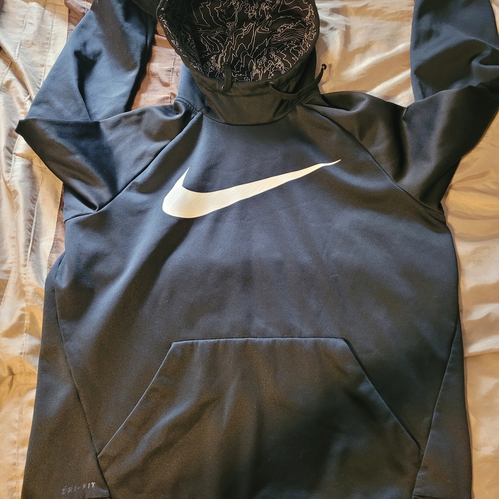 Nike Black Turtleneck Sweater with White Logo